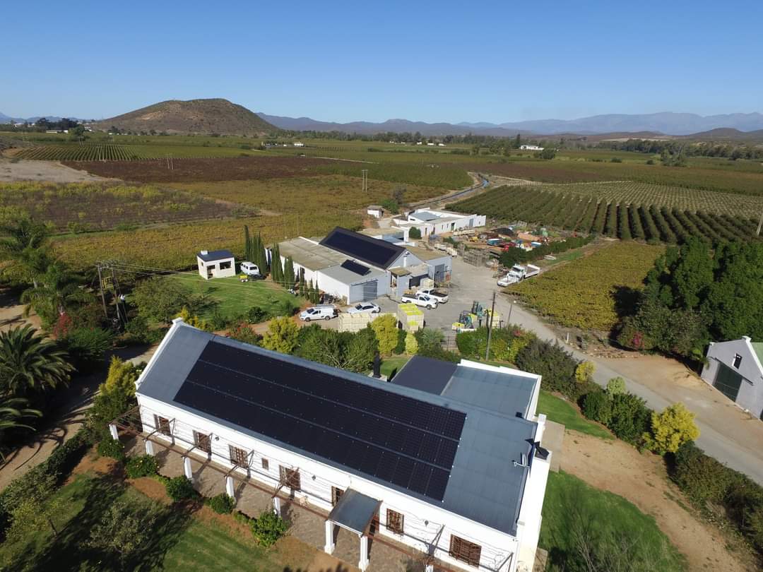 Working Wine Farm — 60 kWp · 80 kWh Storage in Robertson, WC